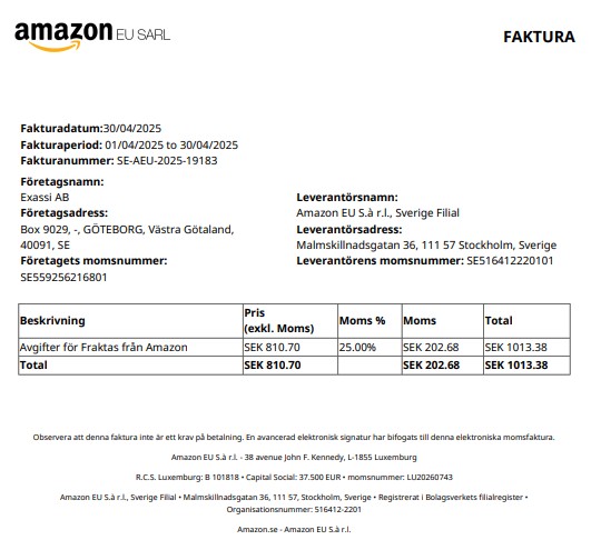 Luxus Amazon Eu Sarl Rechnung Bildbrend9688