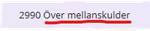 vad är över mellanskulder?