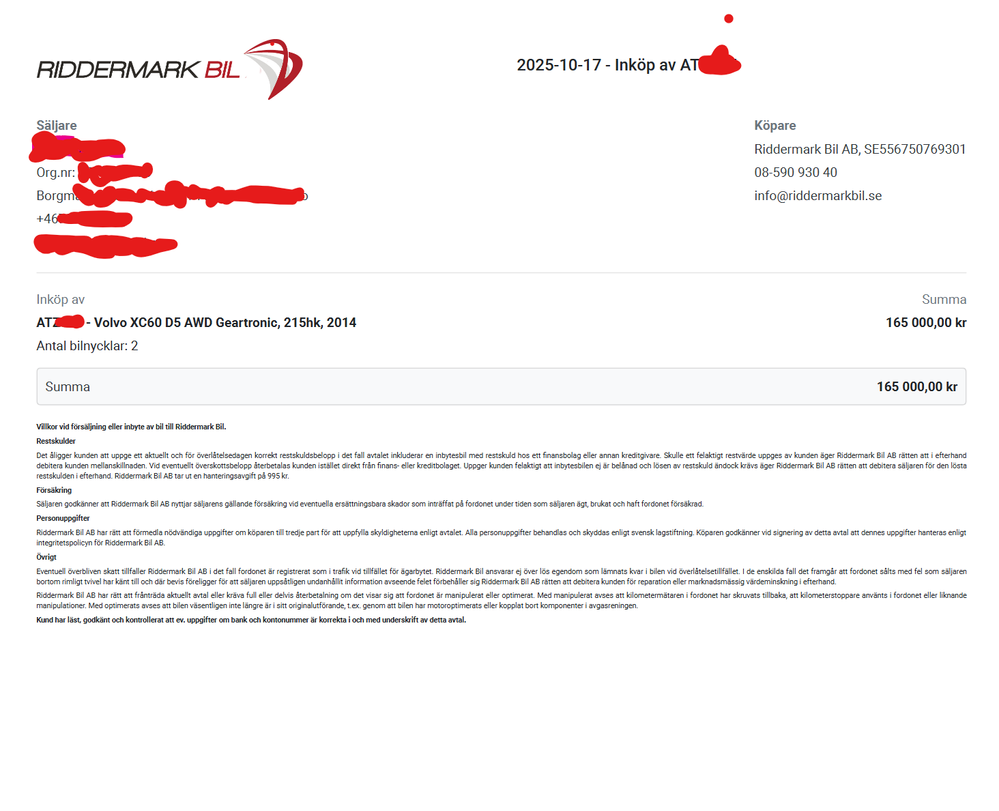 Inköp av Volvo värderat 165000 KR.png Inköp av Volvo värderat 165000 KR.png