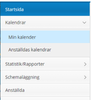 Meny administratör som registrerar tider